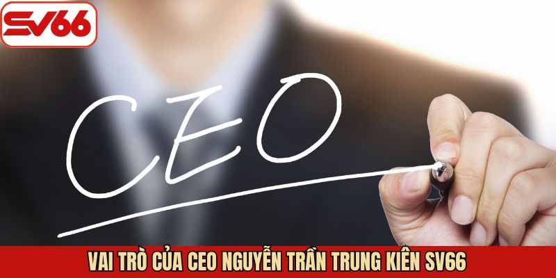 Vai trò của  CEO Nguyễn Trần Trung Kiên SV66